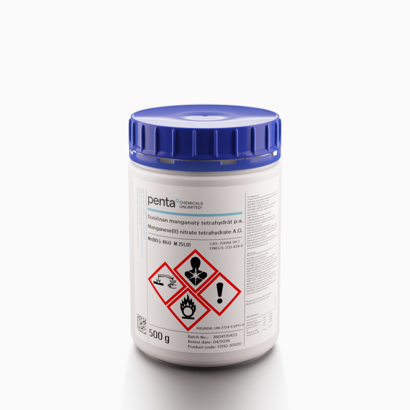 Dusičnan manganatý tetrahydrát p.a. 500 g (13110-30500)